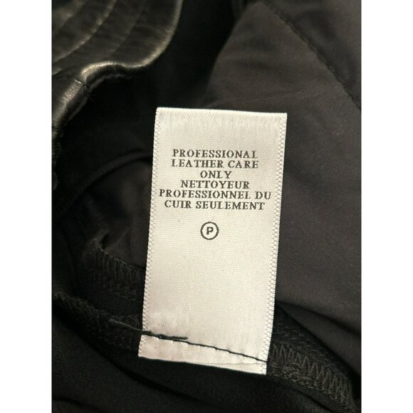 A.L.C Black Double Waist Trouser Pants Size 2 Leather Elastic Waist Quiet Luxury - Picture 7 of 7